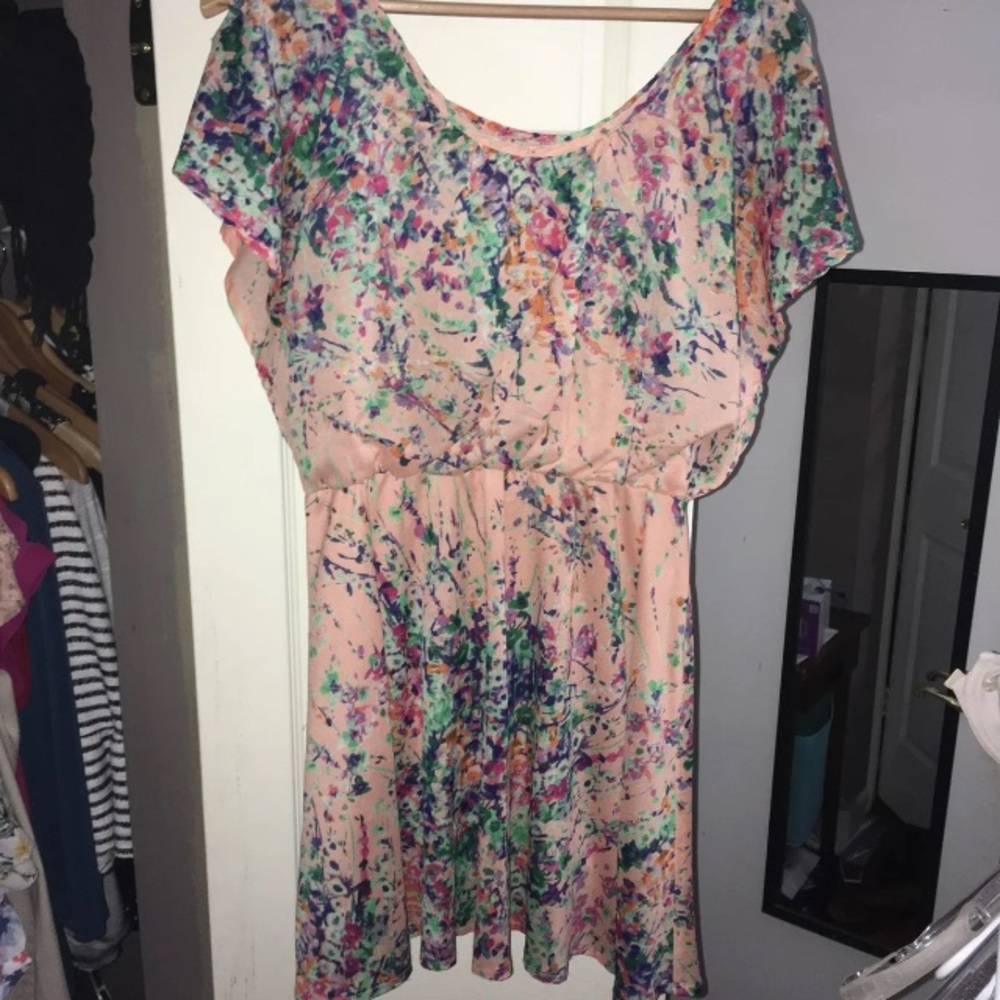 Blush pink floral dress